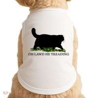 Oh Lawd He Treading Black Cat Doggie Tank thumb 0