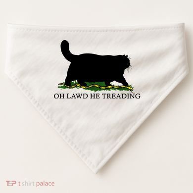 Oh Lawd He Treading Black Cat USA-Made Doggie Bandana