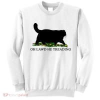 Oh Lawd He Treading Black Cat Sweatshirt thumb 0