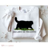 Oh Lawd He Treading Black Cat Sweatshirt thumb 2