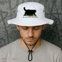 Oh Lawd He Treading Black Cat Bucket Hat thumb 2