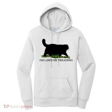 Oh Lawd He Treading Black Cat Women's Hoodie