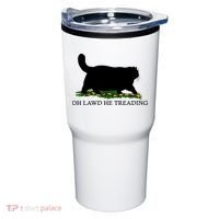 Oh Lawd He Treading Black Cat Tumbler thumb 0