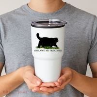 Oh Lawd He Treading Black Cat Tumbler thumb 2