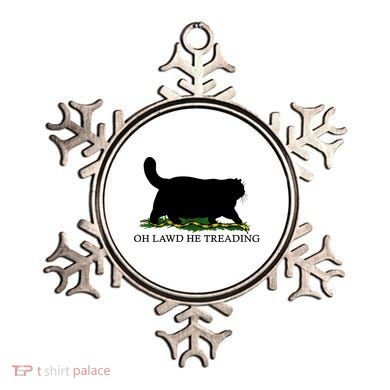 Oh Lawd He Treading Black Cat Ornament