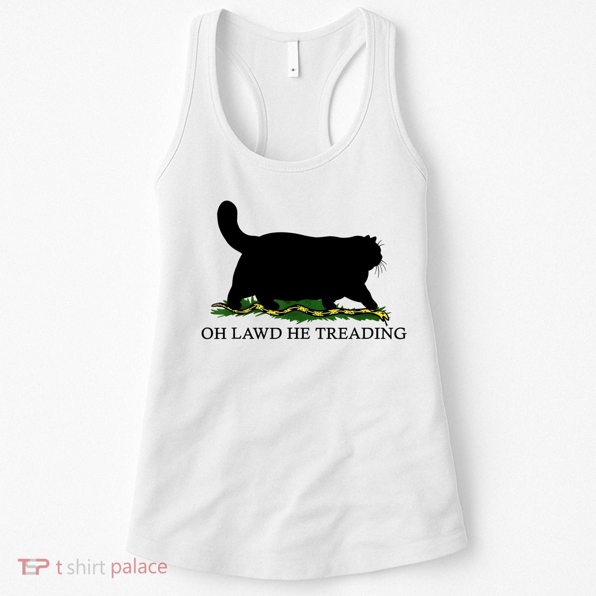 Oh Lawd He Treading Black Cat Women's Tank Top