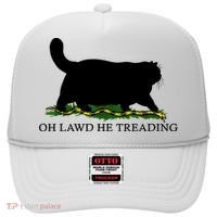 Oh Lawd He Treading Black Cat Hat thumb 0