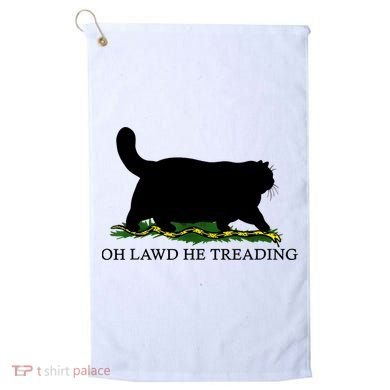 Oh Lawd He Treading Black Cat Golf Towel