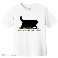 Oh Lawd He Treading Black Cat Toddler T-Shirt thumb 0