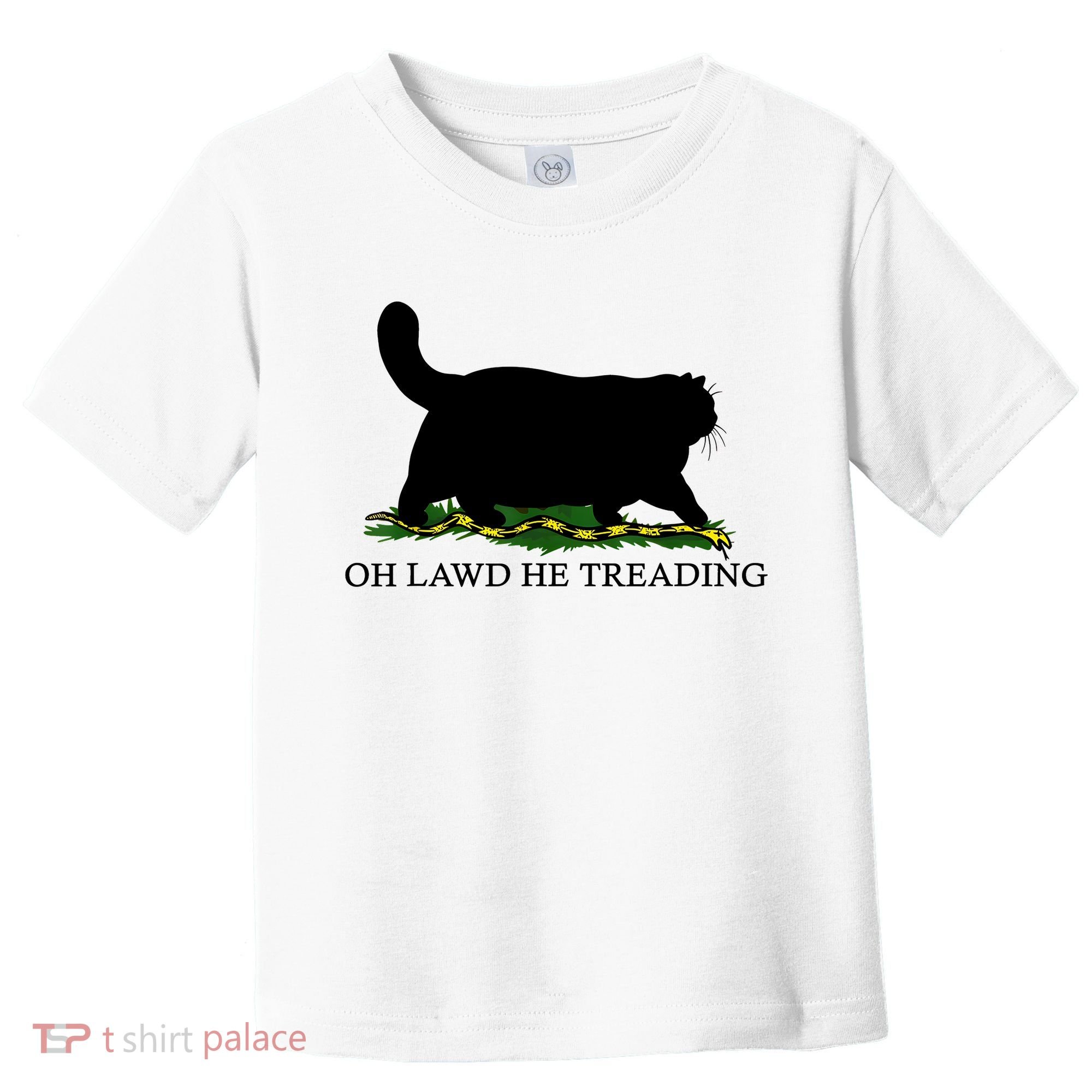 Oh Lawd He Treading Black Cat Toddler T-Shirt