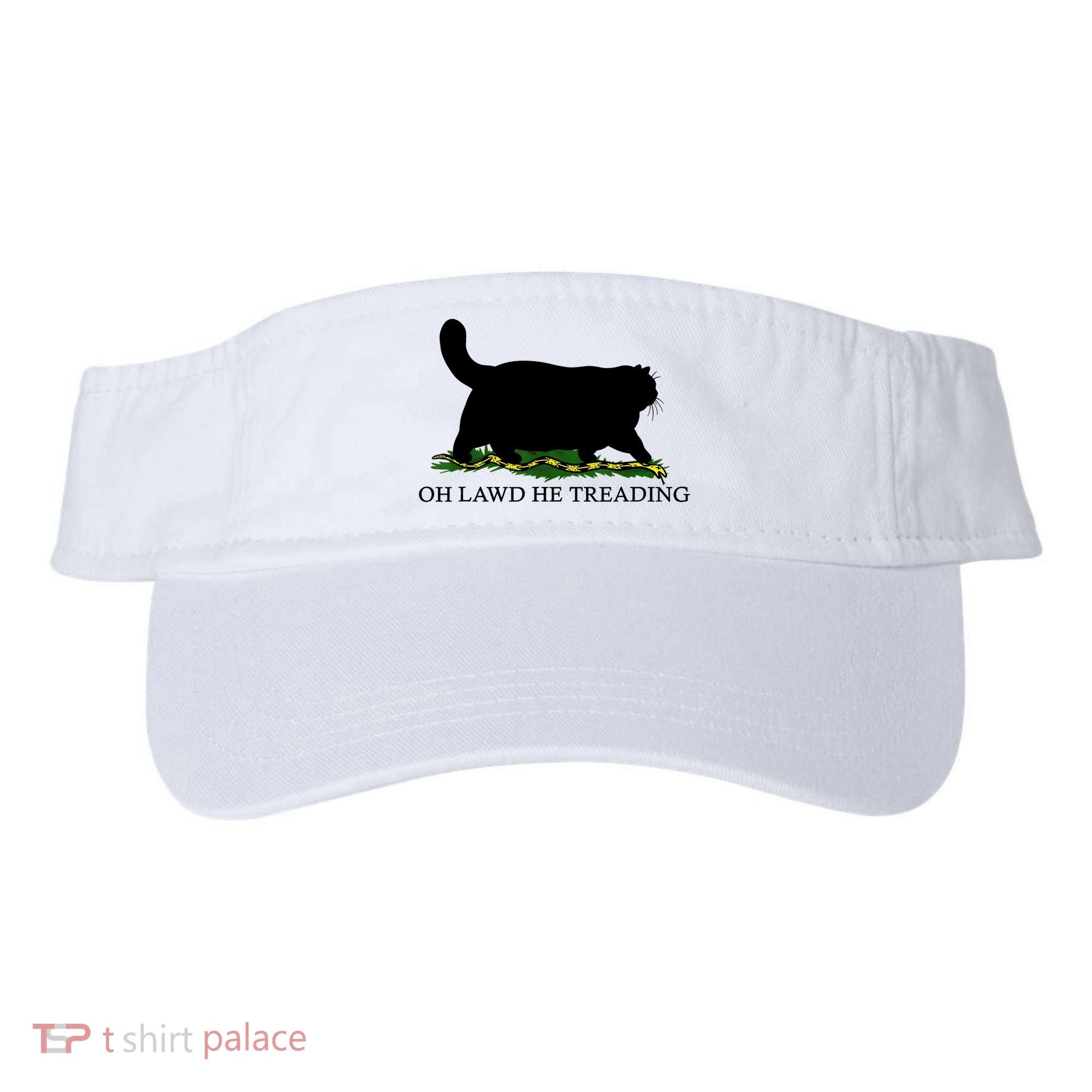 Oh Lawd He Treading Black Cat Visor