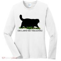 Oh Lawd He Treading Black Cat Women's Long Sleeve Shirt thumb 0