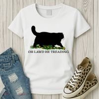 Oh Lawd He Treading Black Cat Women's T-Shirt thumb 3
