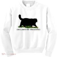 Oh Lawd He Treading Black Cat Kids Sweatshirt thumb 0