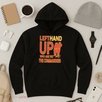 Official Left Hand Up Who Are We The Commanders Hoodie thumb 3
