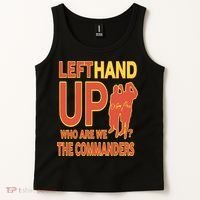 Official Left Hand Up Who Are We The Commanders Tank Top thumb 2