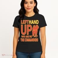 Official Left Hand Up Who Are We The Commanders Women's T-Shirt thumb 4