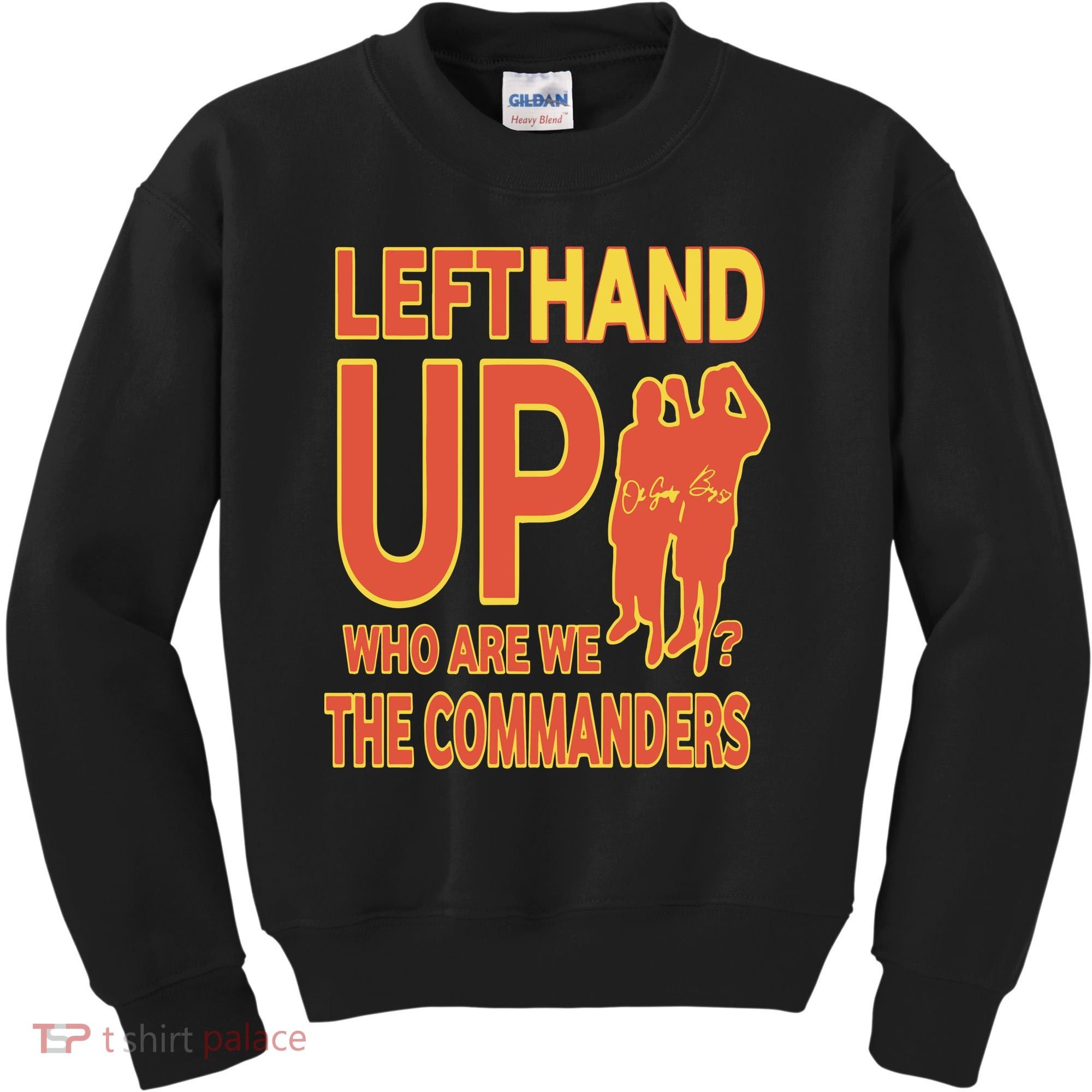Official Left Hand Up Who Are We The Commanders Kids Sweatshirt