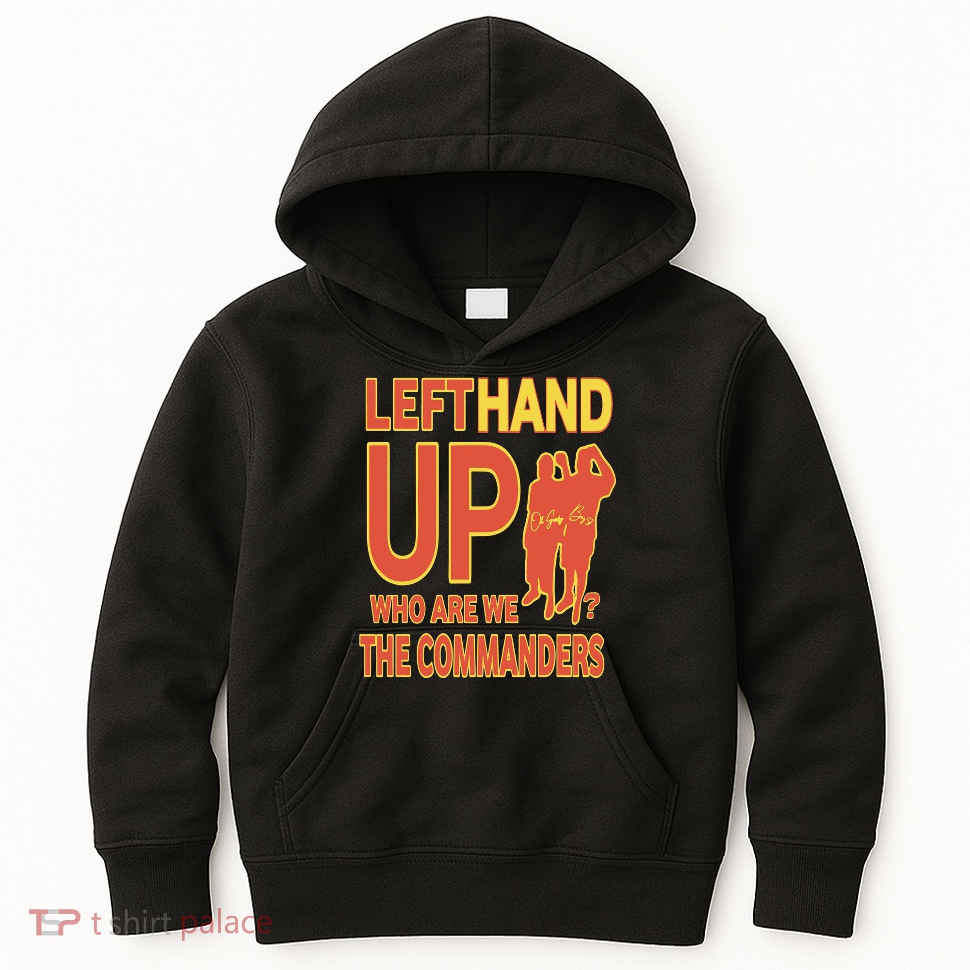 Official Left Hand Up Who Are We The Commanders Kids Hoodie