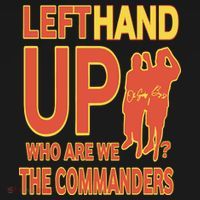 Official Left Hand Up Who Are We The Commanders Kids Hoodie thumb 5