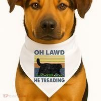Oh Lawd He Treading USA-Made Doggie Bandana thumb 1