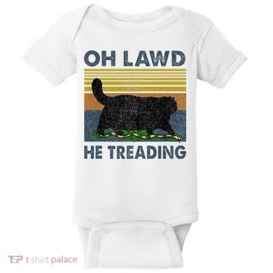 Oh Lawd He Treading Baby Bodysuit