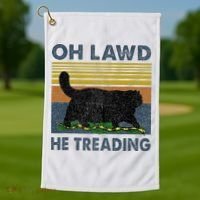 Oh Lawd He Treading Golf Towel thumb 1