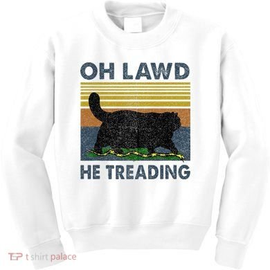 Oh Lawd He Treading Kids Sweatshirt