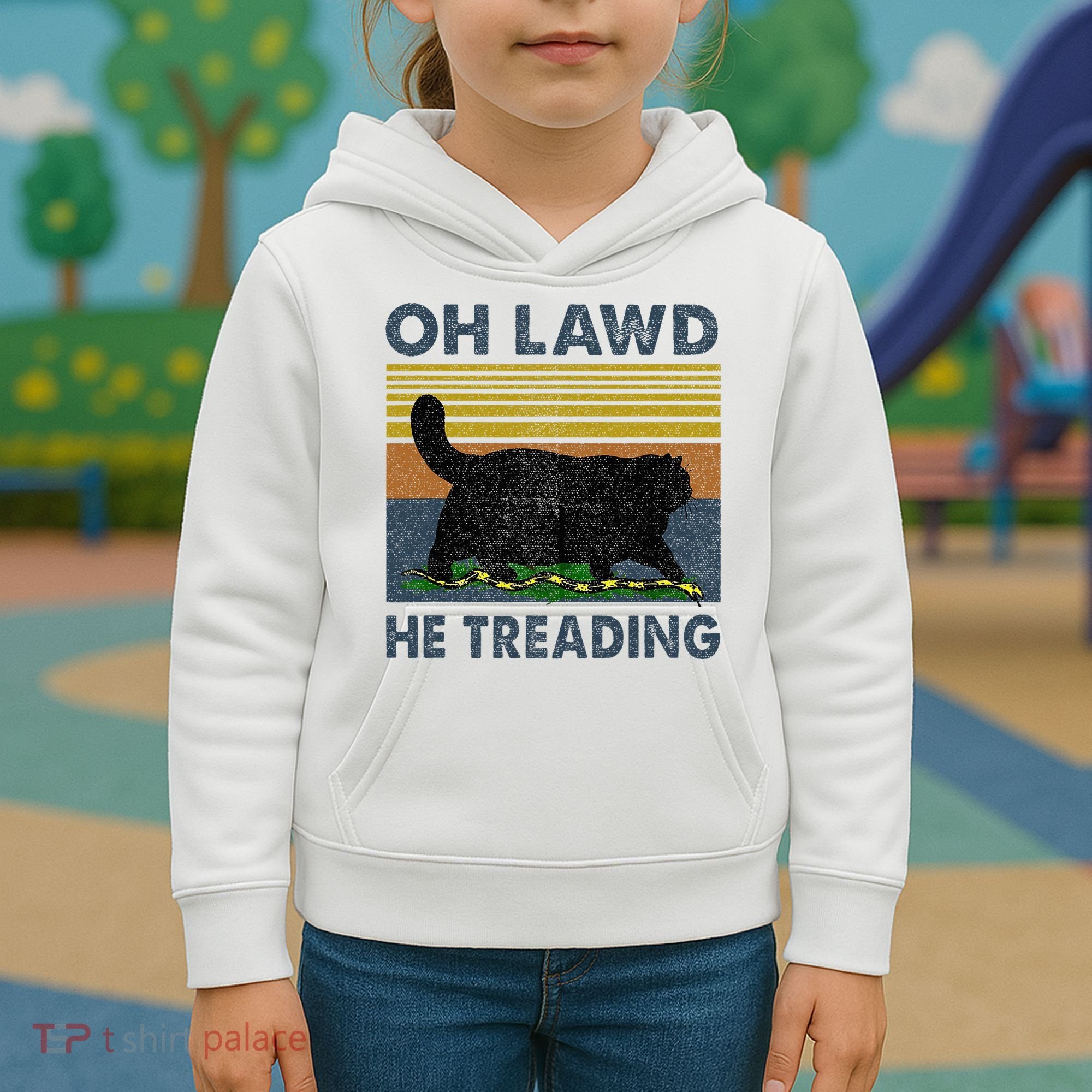 Oh Lawd He Treading Kids Hoodie