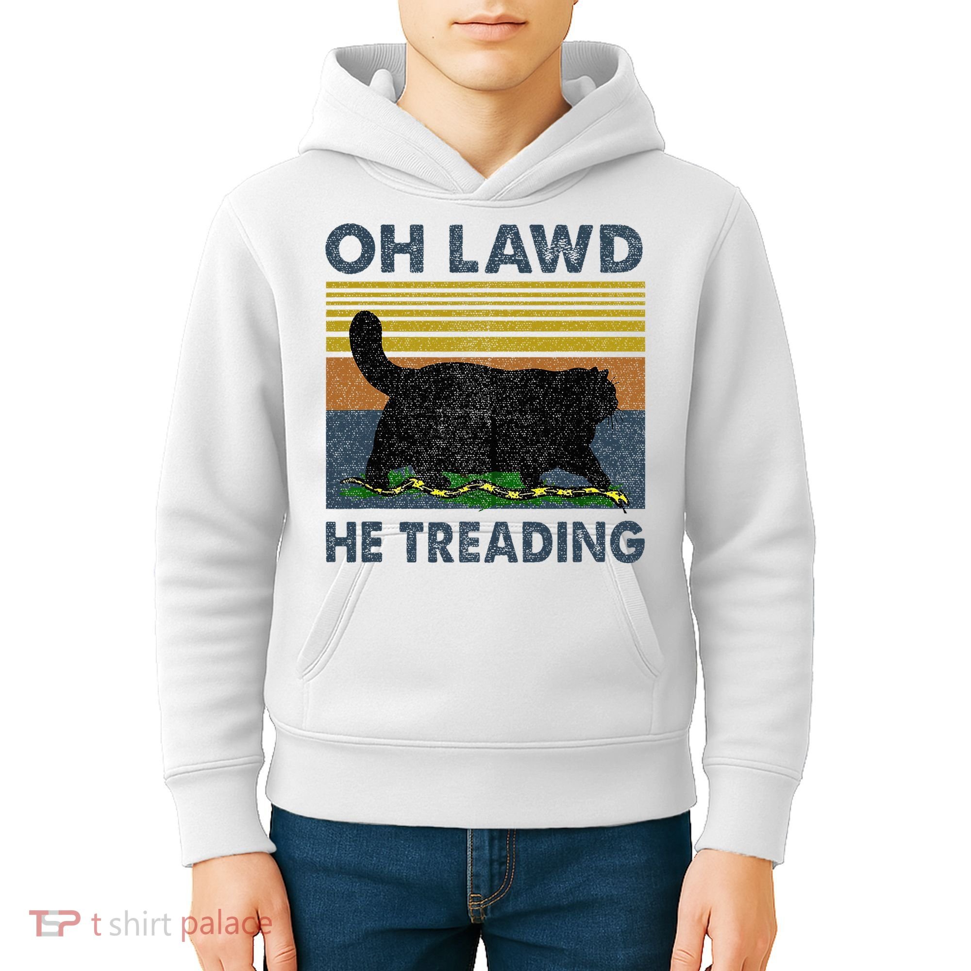 Oh Lawd He Treading Kids Hoodie