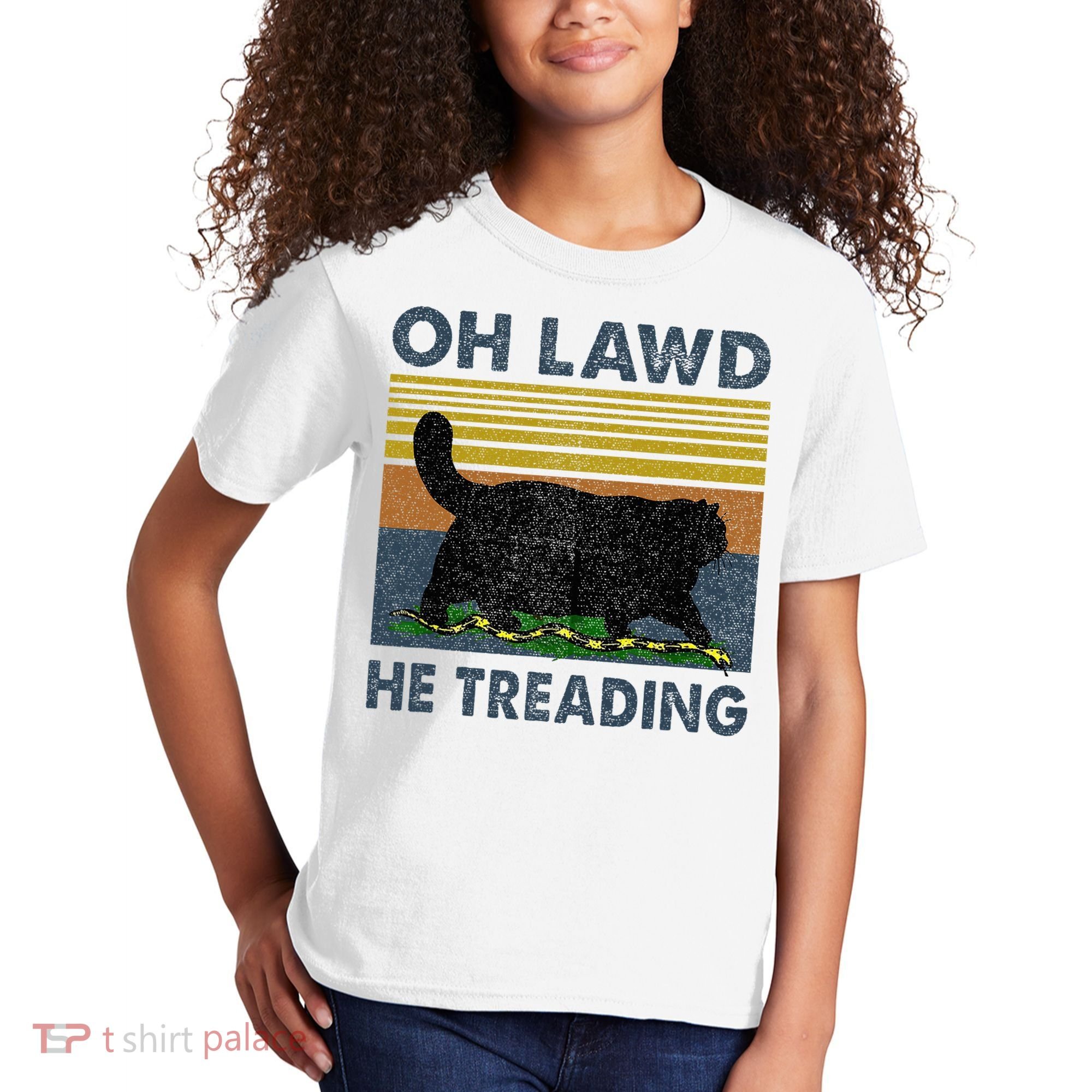 Oh Lawd He Treading Kids T-Shirt