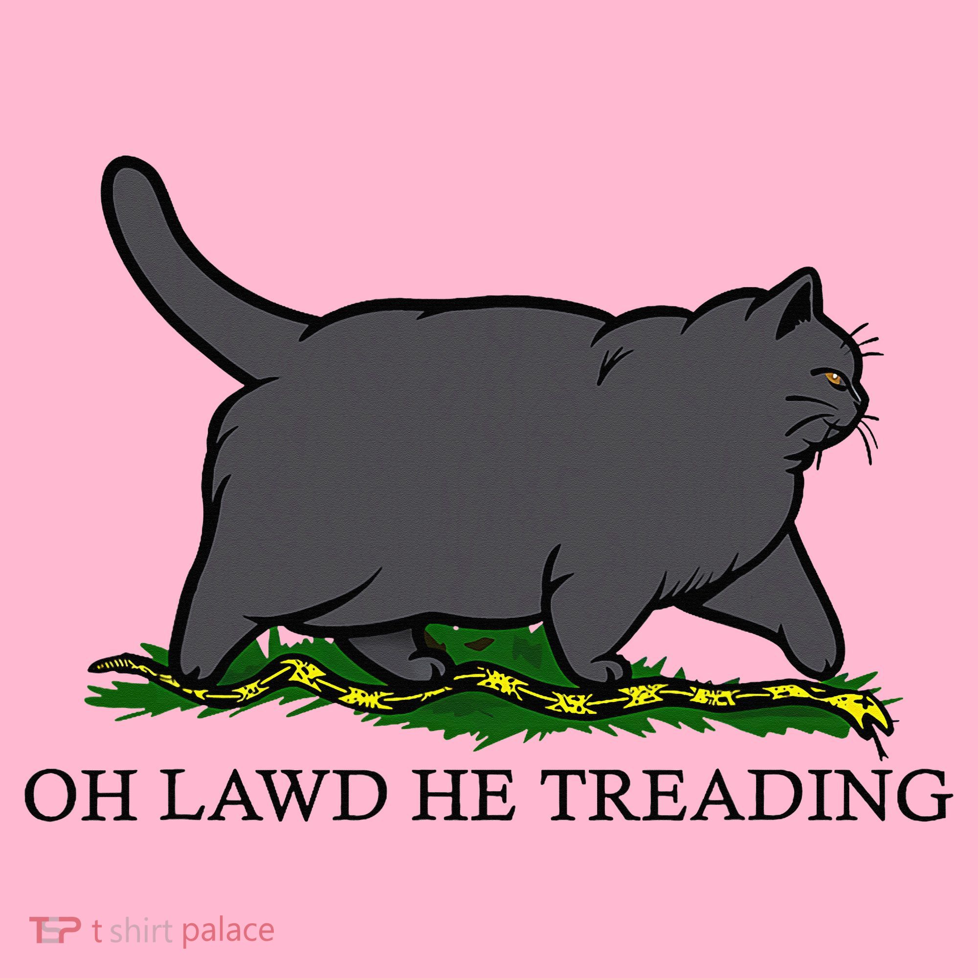 Oh Lawd He Treading Funny Fat Cat Coaster