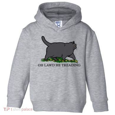 Oh Lawd He Treading Funny Fat Cat Toddler Hoodie