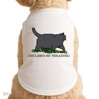 Oh Lawd He Treading Funny Fat Cat Doggie Tank thumb 0