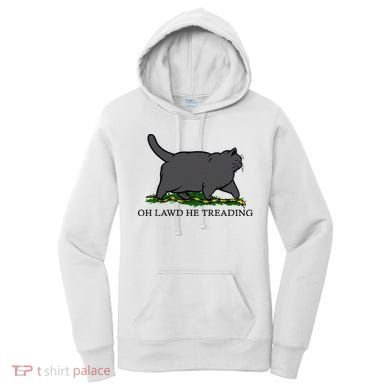 Oh Lawd He Treading Funny Fat Cat Women's Hoodie