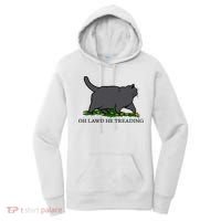 Oh Lawd He Treading Funny Fat Cat Women's Hoodie thumb 0