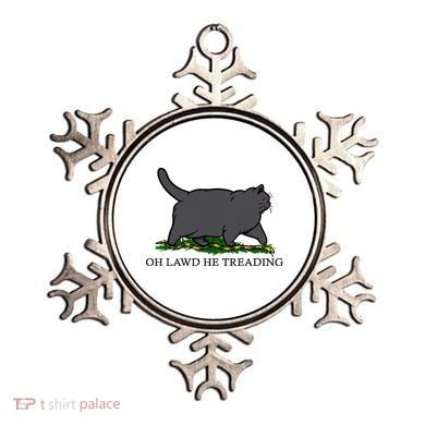Oh Lawd He Treading Funny Fat Cat Ornament