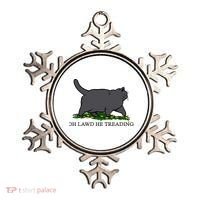 Oh Lawd He Treading Funny Fat Cat Ornament thumb 0
