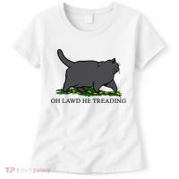 Oh Lawd He Treading Funny Fat Cat Women's T-Shirt thumb 0