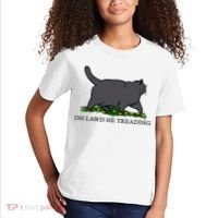 Oh Lawd He Treading Funny Fat Cat Kids T-Shirt thumb 2