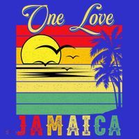 One Love Jamaica Summer Vacation Family Vintage Sunset Beach Gift T-Shirt thumb 7