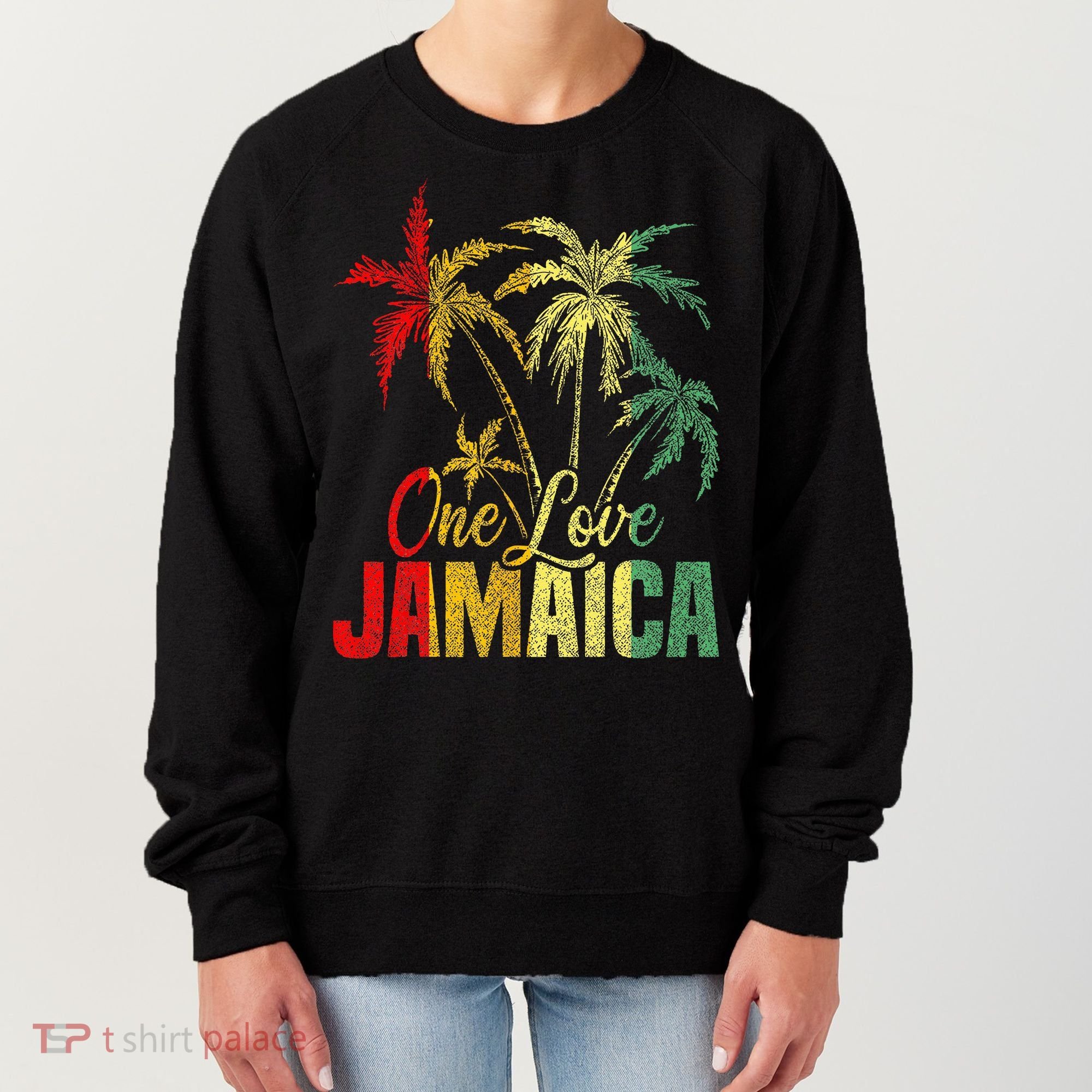 One Love Jamaica Caribbean Vacation Reggae Women's Sweatshirt