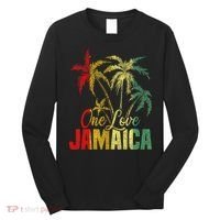 One Love Jamaica Caribbean Vacation Reggae Long Sleeve Shirt thumb 0