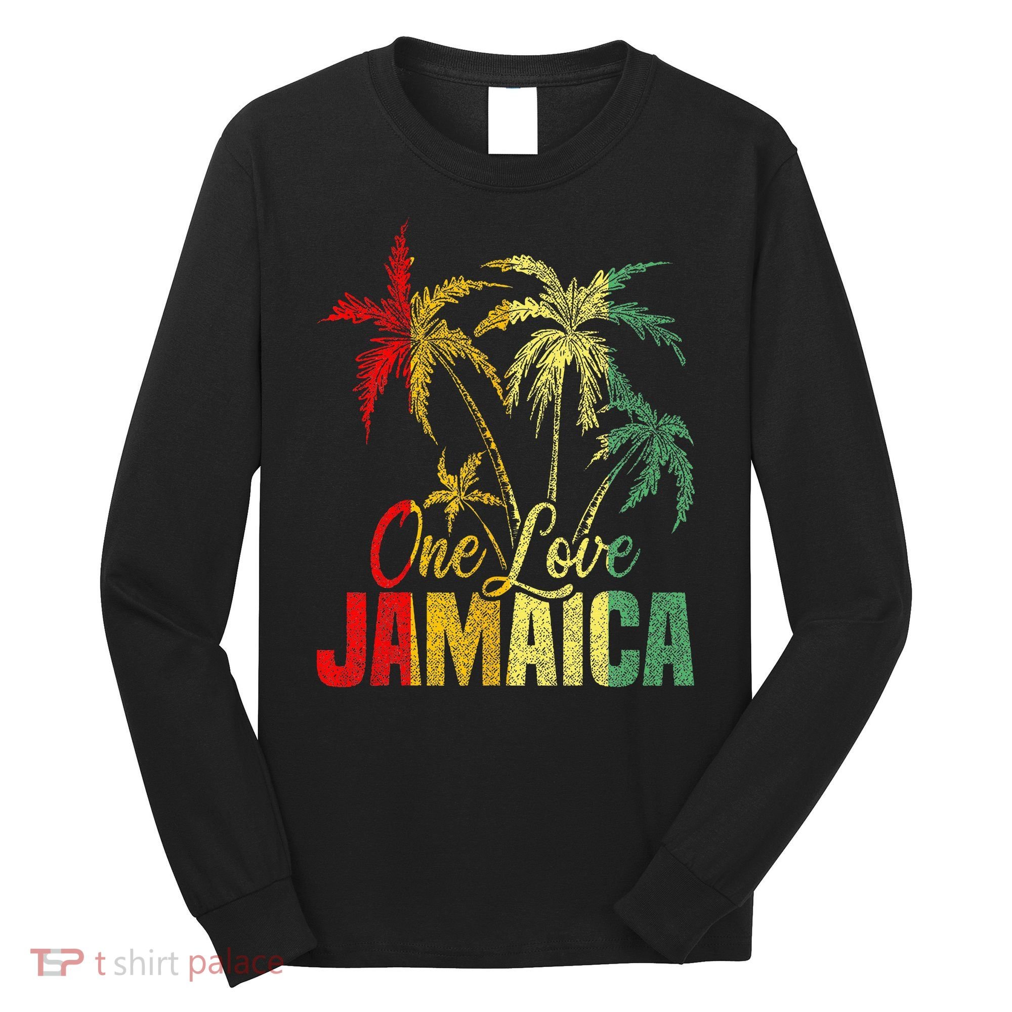 One Love Jamaica Caribbean Vacation Reggae Long Sleeve Shirt
