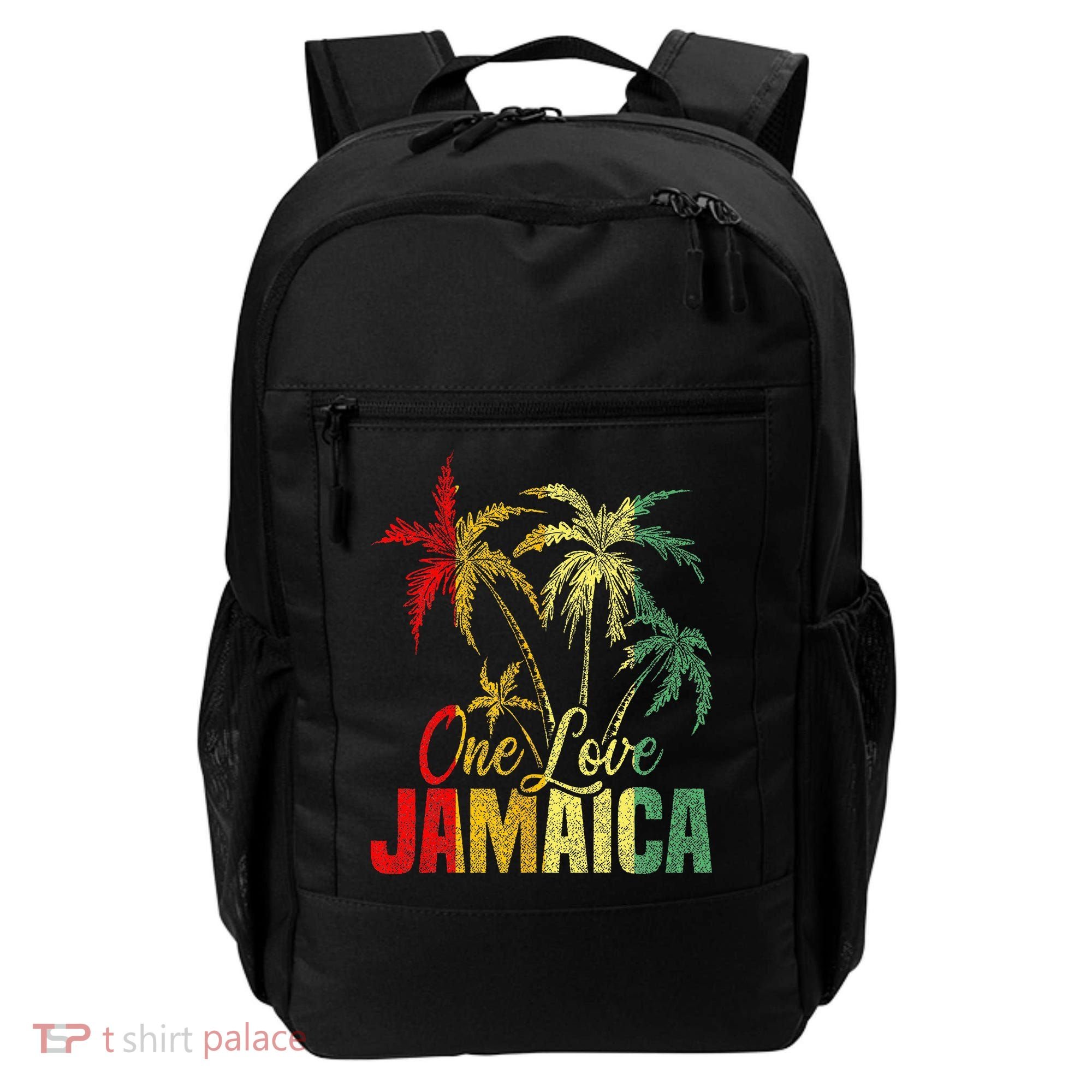 One Love Jamaica Caribbean Vacation Reggae Backpack