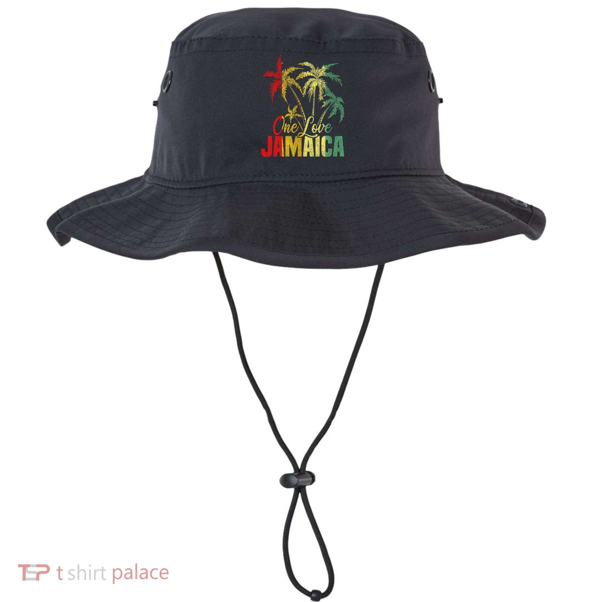 One Love Jamaica Caribbean Vacation Reggae Bucket Hat