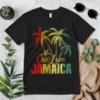 One Love Jamaica Caribbean Vacation Reggae Premium T-Shirt thumb 2