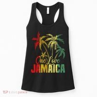 One Love Jamaica Caribbean Vacation Reggae Women's Tank Top thumb 0