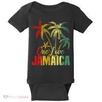 One Love Jamaica Caribbean Vacation Reggae Baby Bodysuit thumb 0