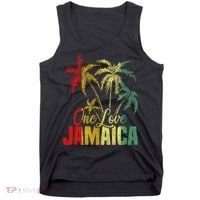 One Love Jamaica Caribbean Vacation Reggae Tank Top thumb 0